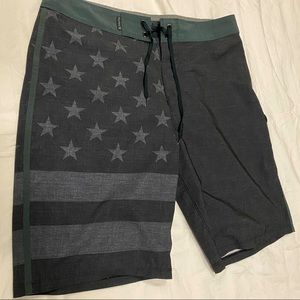 Men’s Hurley board shorts sz 30 black & gray stars
